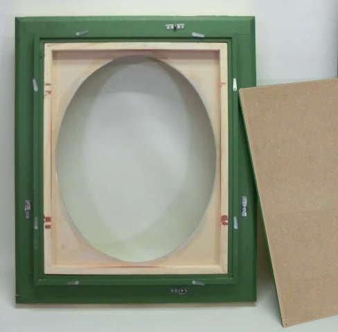 7826(8926) ゴールド F10号 530×455mm 楕円窓油彩額縁 表面保護