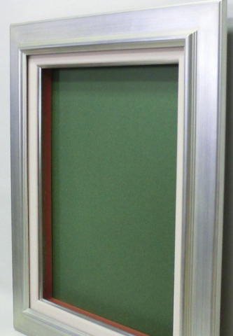 オーロラ 銀 F8号 (455×380mm) 油彩額縁 木製 アクリル仕様 - 額縁