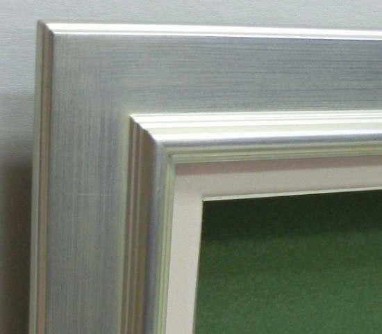 オーロラ 銀 F10号 (530×455mm) 油彩額縁 木製 アクリル板仕様