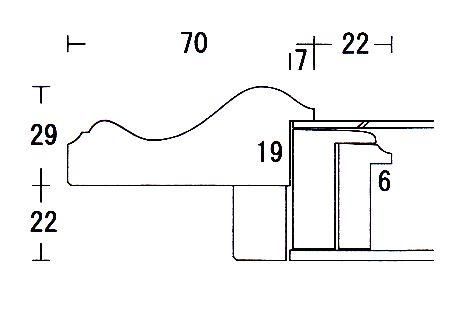 アカンサスW(ワイド) 色：金 6号用 油絵額・油彩額縁 アクリル板