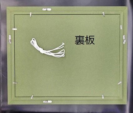 アテネⅡ 銀+青黒 F3号 273×220mm 油彩額縁 アクリル板仕様 同志