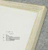 小山 アンティークホワイト 小全紙サイズ 木製デッサン額縁 アクリル板仕様