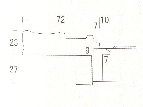 古塁 アンティークベージュ F10号 油彩額縁 530×455mm アクリル仕様