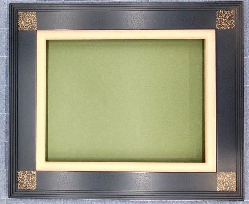 Arte Mondo 油彩額縁 亜土マット付 青黒 F6号