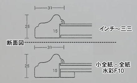 小不二 鉄黒 全紙(大全紙) 727×545mm デッサン額縁 木製 アクリル板仕様【同梱できるのはマットのみ※】 - 額縁 - 激安通販 | 額のまつえだ  / 油彩・水彩・デッサン額縁専門店