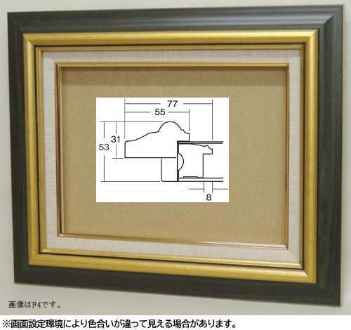 額縁 油絵/油彩額縁 アクリル付 8116-TO F20号 グリーン 緑-