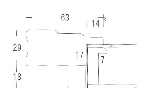 アテネⅡ 鉄黒 P6号 410×273mm 油彩額縁 木製 アクリル仕様 - 額縁