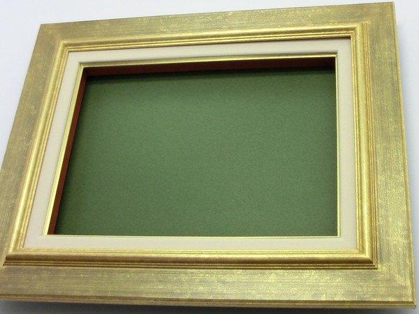 レインボー 金 F4号 (f4) (333×242mm) 油彩額縁 木製 アクリル仕様