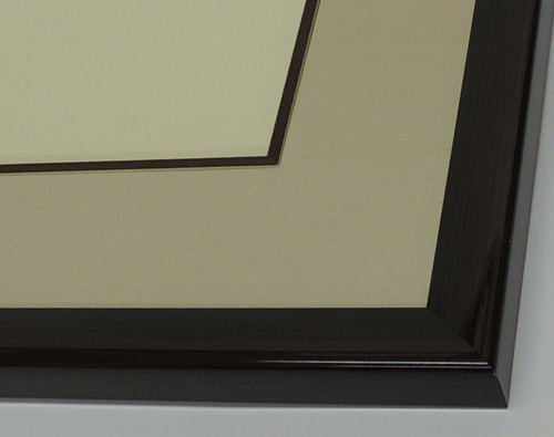 色紙額縁 木製フレーム 4995N シタン( 紫檀)/ベージュ シタン( 紫檀)/グレー