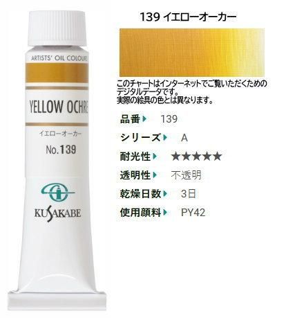 Amazon | クサカベ(KUSAKABE) 油絵具 イエローオーカー 139 20ml