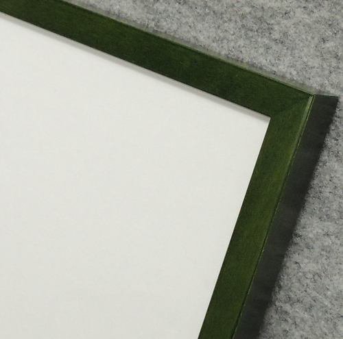 正方形の額縁 木製フレーム 5767 350角 （ 35角 ）サイズ グリーン