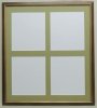 アルパイン ゴールドブラウン F10 (650×575) 色紙4枚窓抜額縁　