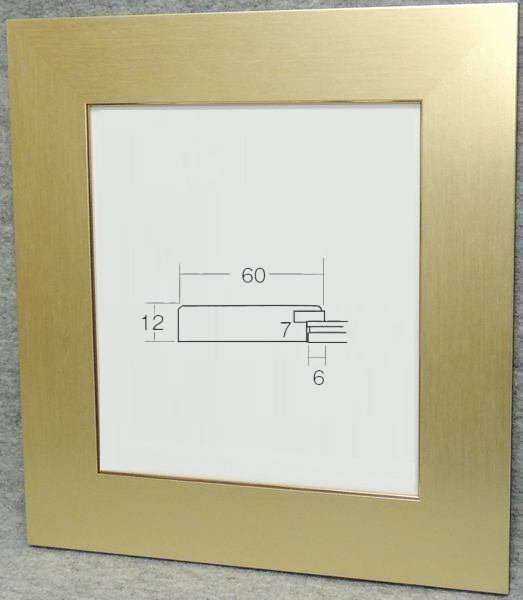 色紙額縁 木製フレーム ガラス製 5000 (8X9寸) ブラックゴールド