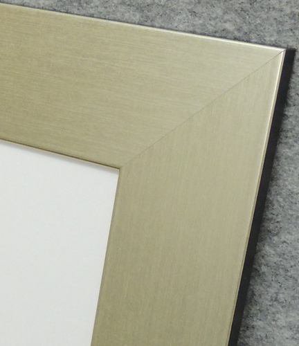 4860 シルバー 色紙額縁(8×9寸) 木製幅広フラットモダンフレーム