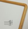 D717 木地 70×30横長額縁 木製隅丸和風タイプ 作品保護：アクリルガラス(軽くて割れにくい)