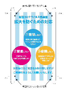 簡易看板 3密 オリジナルステッカー製作ならステッカー屋ドットコム