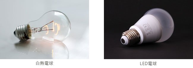 白熱電球とLED電球