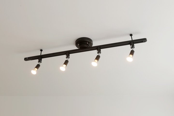 4灯スポットライト ダクトレール LED SPOTS ブラック｜デザイン