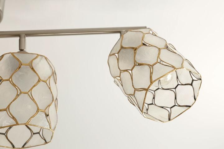 4灯スポットライト カピス貝 LED CRINUM ナチュラル｜デザイン