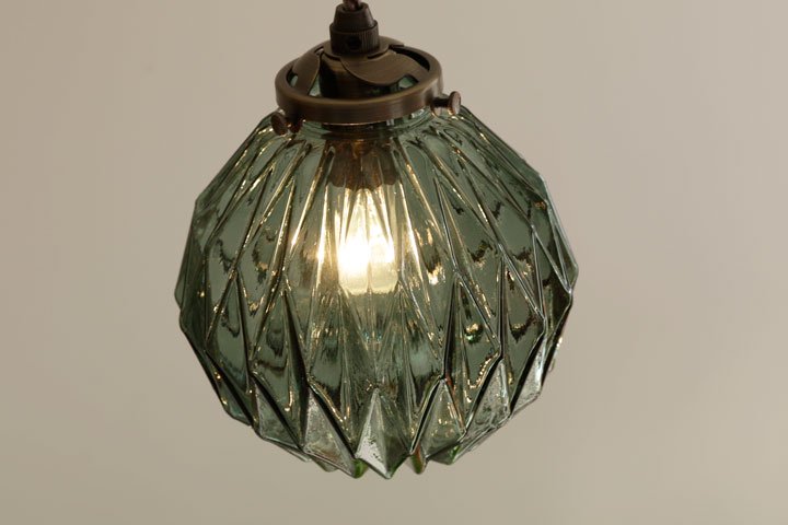 ペンダントライト ガラス LED電球 1灯 Beryl ブルー｜デザイン照明のCROIX