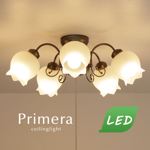 LED付き 5灯シーリングライト Primera ゴールド｜デザイン照明のCROIX