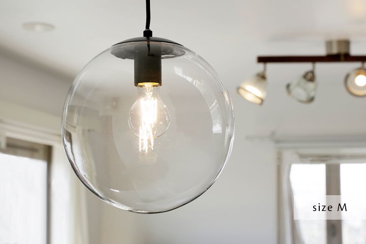 ペンダントライト LED ガラス Newmoon ブラック｜デザイン照明のCROIX