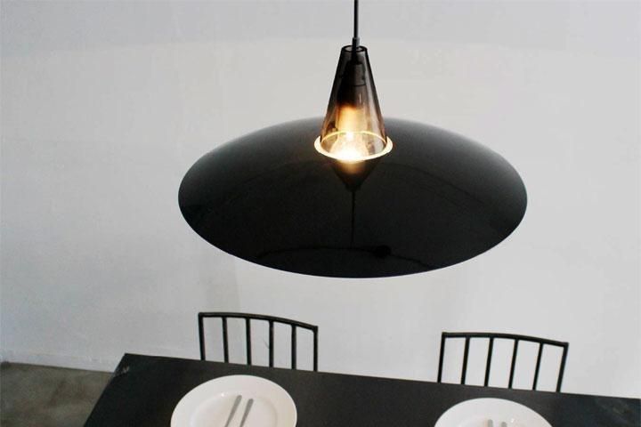 ペンダントライト ガラス 照明器具 1灯 Scorre ブラック｜デザイン照明