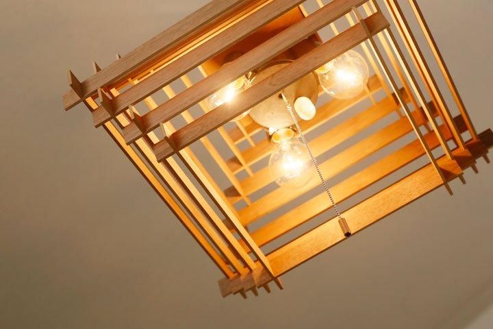 3灯ペンダントライト 日本製 木製 LED Trappa｜デザイン照明のCROIX