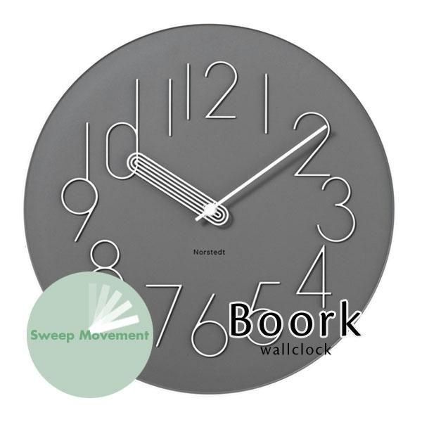 ウォールクロック 70年代 レトロ Boork グレー｜デザイン照明のCROIX