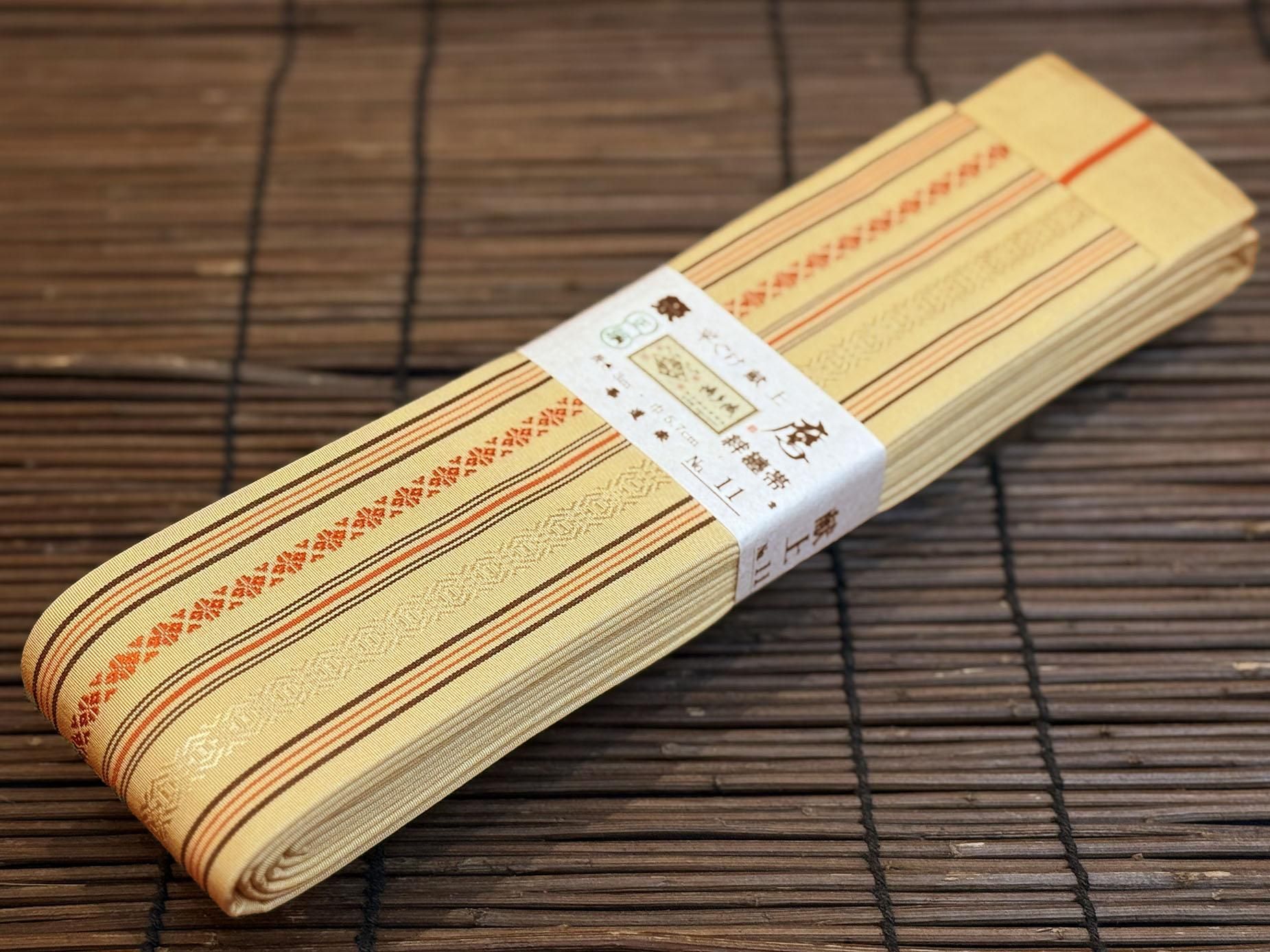 正絹平ぐけ帯 | ベージュ - 祭用品専門店 下町工芸 浅草屋