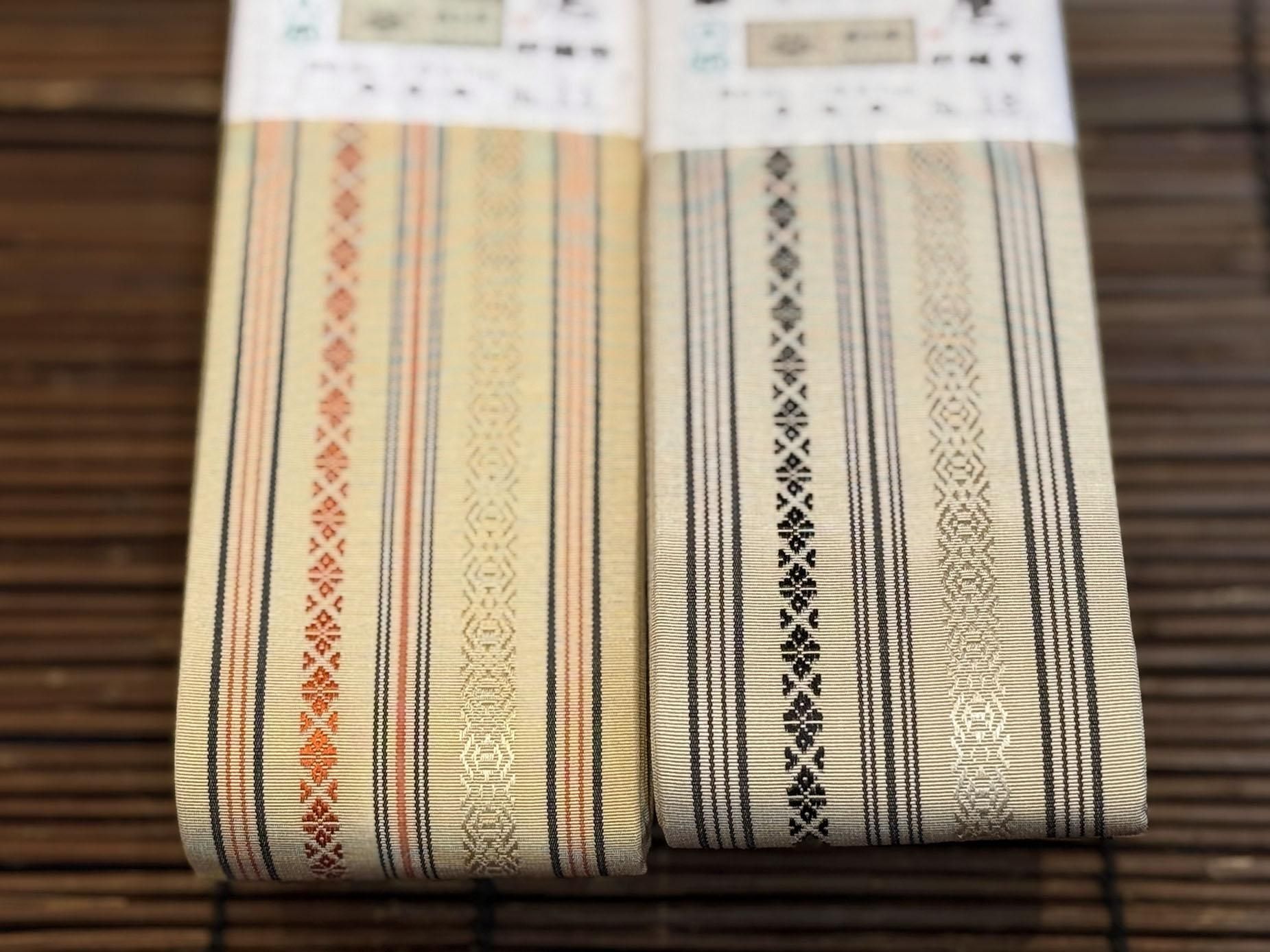 正絹平ぐけ帯 | ベージュ - 祭用品専門店 下町工芸 浅草屋