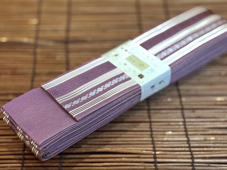 正絹平ぐけ帯 | 藤紫 - 祭用品専門店 下町工芸 浅草屋