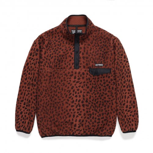 WACKO MARIA ワコマリア LEOPARD PULLOVER BOA FLEECE JACKET - CONUR