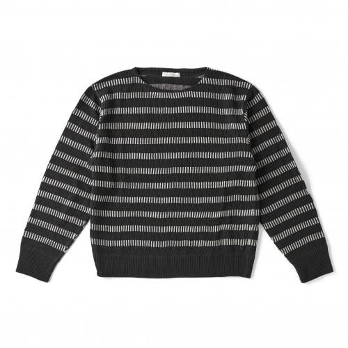 OLD JOE STRIPE BASQUE BOAT NECK SWEATER | nate-hospital.com