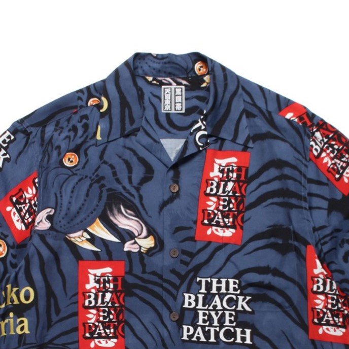 WACKO MARIA ワコマリア BlackEyePatch / TIM LEHI / HAWAIIAN SHIRT S