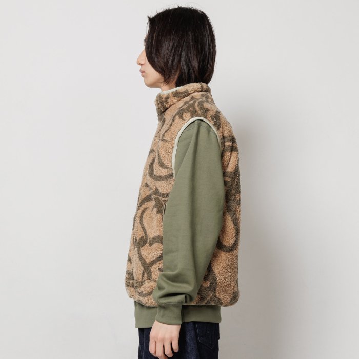 FLAGSTUFF フラグスタフ ORIGINAL TRIBAL CAMO FLEECE VEST - CONUR