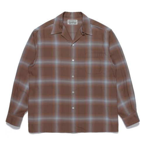 WACKO MARIA ワコマリア OMBRAY CHECK OPEN COLLAR SHIRT L/S(TYPE-2 ...
