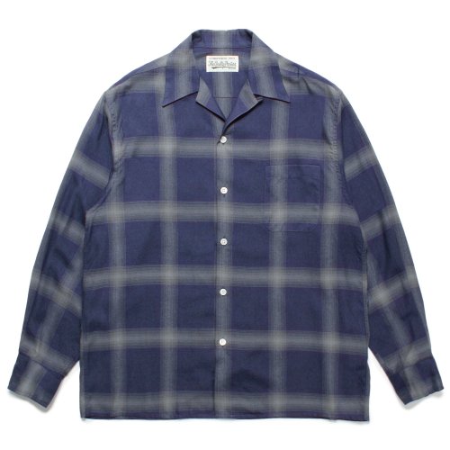 WACKO MARIA ワコマリア OMBRAY CHECK OPEN COLLAR SHIRT L/S(TYPE-1 ...
