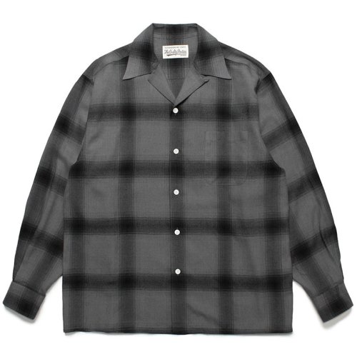 WACKO MARIA ワコマリア OMBRAY CHECK OPEN COLLAR SHIRT L/S(TYPE-2