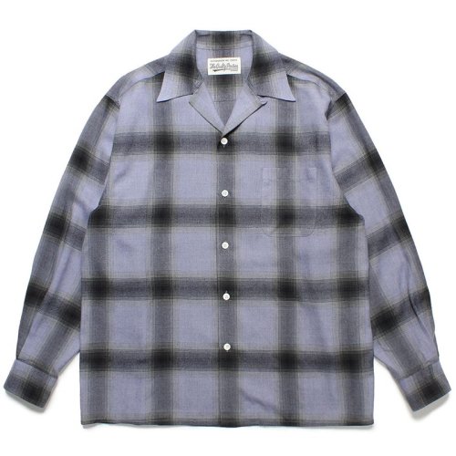 WACKO MARIA ワコマリア OMBRAY CHECK OPEN COLLAR SHIRT L/S(TYPE-2 
