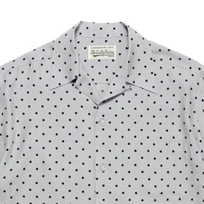 WACKO MARIA SMALL DOTS OPEN COLLAR SHIRT