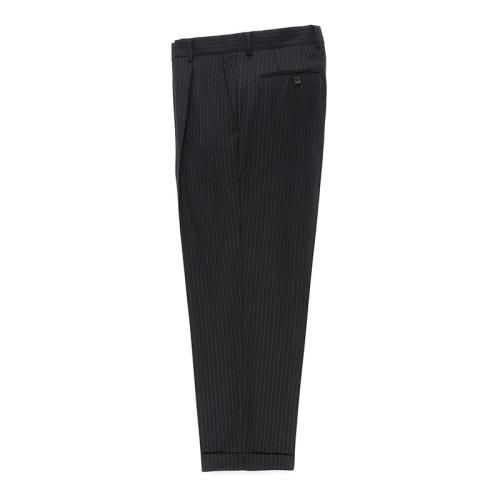 WACKO MARIA ワコマリア DORMEUIL GLITTER PLEATED TROUSERS TYPE-2 ドーメル生地 レインボーグリッターラメトラウザーパンツ ブラック スラックス305センチ股上