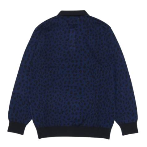 WACKO MARIA ワコマリア LEOPARD JACQUARD POLO SHIRT - CONUR WACKO MARIA ワコマリア LEOPARD JACQUARD POLO SHIRT - CONUR