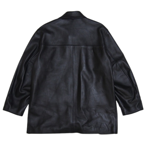 WACKO MARIA LEATHER COAT ワコマリア カーコート - ステンカラーコート