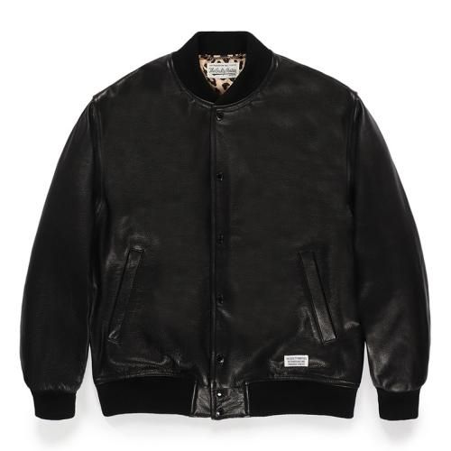 お手軽価格で贈りやすい WACKO MARIA ワコマリア LEATHER VARSITY JACKET - CONUR ジャケット・アウター