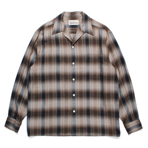 WACKO MARIA ワコマリア OMBRAY CHECK OPEN COLLAR SHIRT L/S(TYPE-4 ...