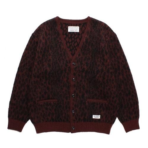 WACKO MARIA ワコマリア LEOPARD HEAVY MOHAIR CARDIGAN - CONUR 