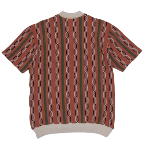 WACKO MARIA ワコマリア STRIPED JACQUARD SUMMER KNIT POLO SHIRT