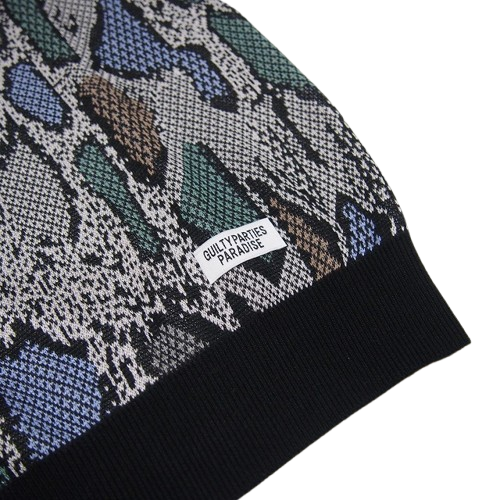 WACKO MARIA ワコマリア PYTHON JACQUARD KNIT POLO SHIRT WACKO MARIA ワコマリア PYTHON JACQUARD KNIT POLO SHIRT