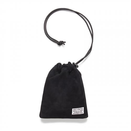 【WACKOMARIA】DRAWSTRING BAG／送料込 WACKO MARIA ワコマリア SUEDE LEATHER DRAWSTRING BAG - CONUR